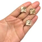 Botão Quadrado 21mm Abs Dourado - 1 Und - Imagem 2