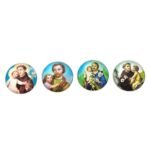 Aplique Religioso Redondo 20mm Resina – 1 Und
