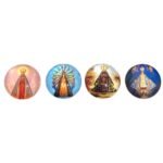 Aplique Religioso Redondo 20mm Resina – 1 Und