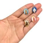 Aplique Religioso Oval 13x18mm Resina – 1 Und - Imagem 2