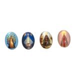 Aplique Religioso Oval 13x18mm Resina – 1 Und