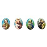 Aplique Religioso Redondo 13x18mm Resina – 1 Und