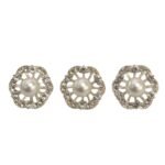 Botão Flor 18mm C/ Strass Níquel - 1 Und