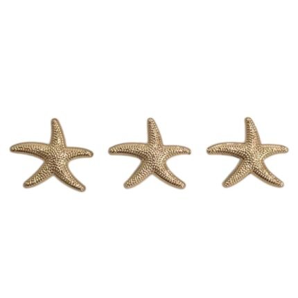 Botão Estrela Do Mar 20mm Dourado - 1 Und