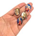 Aplique Religioso Oval 18x25mm Resina – 1 Und - Imagem 2
