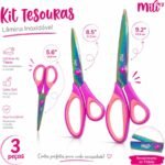 Tesoura Mili 5,5mm 14cm Titânio – 1 Und - Imagem 3