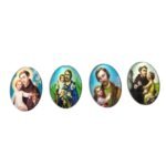 Aplique Religioso Oval 18x25mm Resina – 1 Und