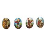 Aplique Religioso Oval 18x25mm Resina – 1 Und