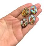 Aplique Religioso Oval 18x25mm Resina – 1 Und - Imagem 2