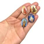 Aplique Religioso Oval 18x25mm Resina – 1 Und - Imagem 2
