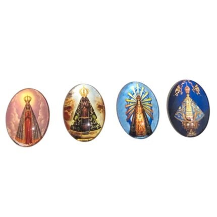 Aplique Religioso Oval 18x25mm Resina – 1 Und