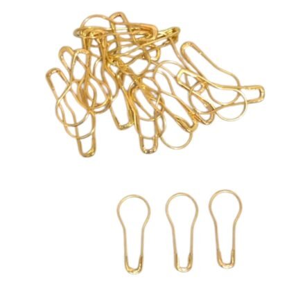 Alfinete Segurança 9x22mm Dourado – 100 Unds