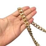 Corrente Achatada 18mm Alumínio Dourado – Metro - Imagem 2