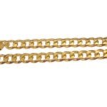 Corrente Achatada 18mm Alumínio Dourado – Metro