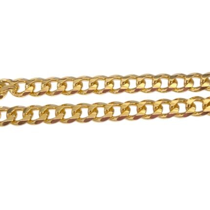 Corrente Achatada 18mm Alumínio Dourado – Metro
