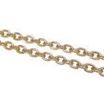 Corrente Lisa 9x14mm Alumínio Dourado - Metro