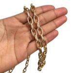 Corrente Dupla 8,20x14 Alumínio Dourado - Metro - Imagem 2