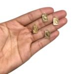 Pingente Carta de Baralho 15mm Dourado - 1 Und - Imagem 2