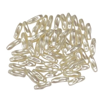 Conta Pérola Tubo Trançado 20mm Abs - 20 Gramas