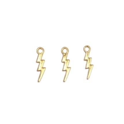 Pingente Raio 22mm Dourado - 1 Und