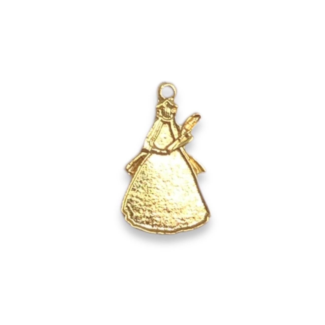 WhatsApp Image 2026-09-25 at 23.38.19 Pingente Oxum Orixá 30mm Dourado - 1 Und - Imagem 1