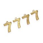 Pingente Número 7 20mm Dourado - 1 Und