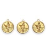 Pingente Redondo Zé Pilintra 28mm Dourado - 1 Und