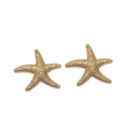 Botão Estrela Do Mar 50mm Dourado – 1 Und