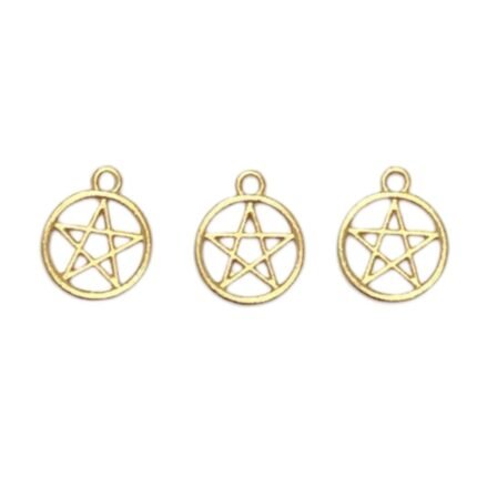 Pingente Estrela de Davi 20mm Dourado - 1 Und