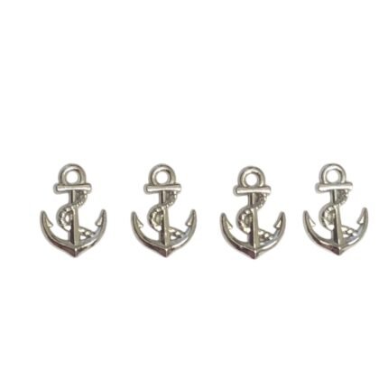 Pingente Âncora 12x17mm Abs Níquel - 5 Unds