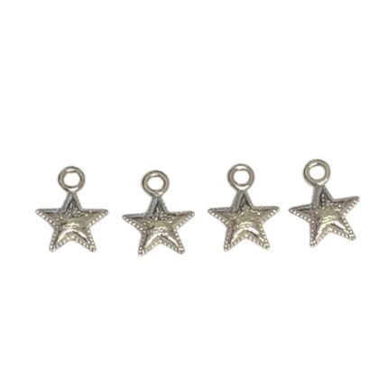 Pingente Estrela 12x15mm Abs Níquel - 5 Unds