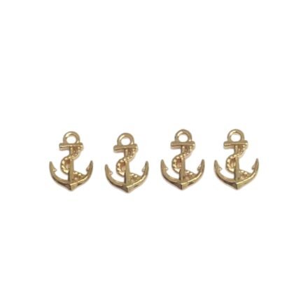Pingente Âncora 12x17mm Abs Dourado – 5 Unds